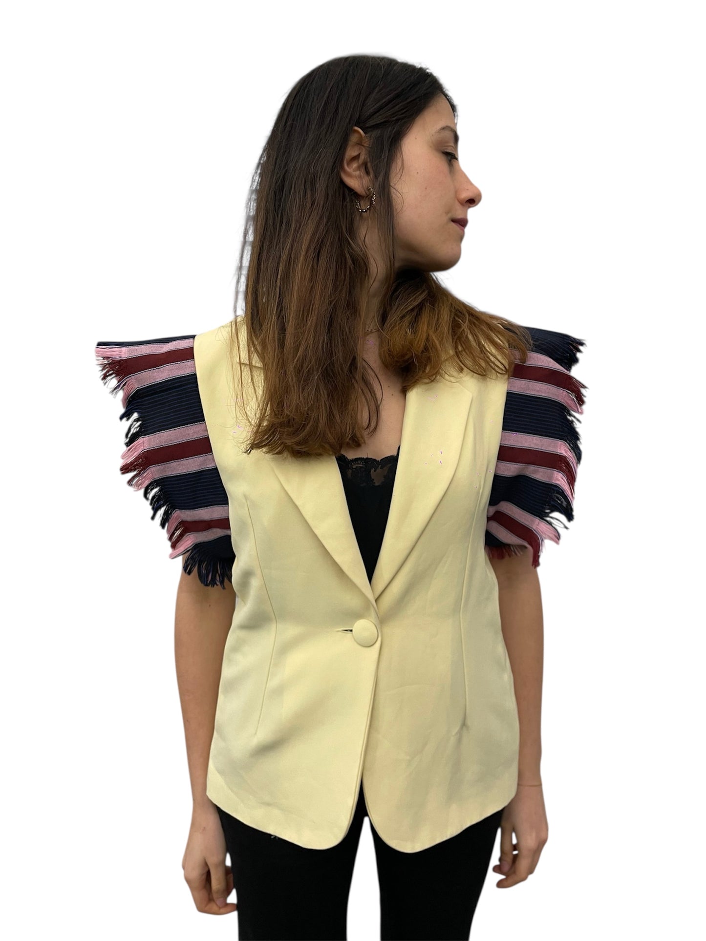 Veste beige à épaulette