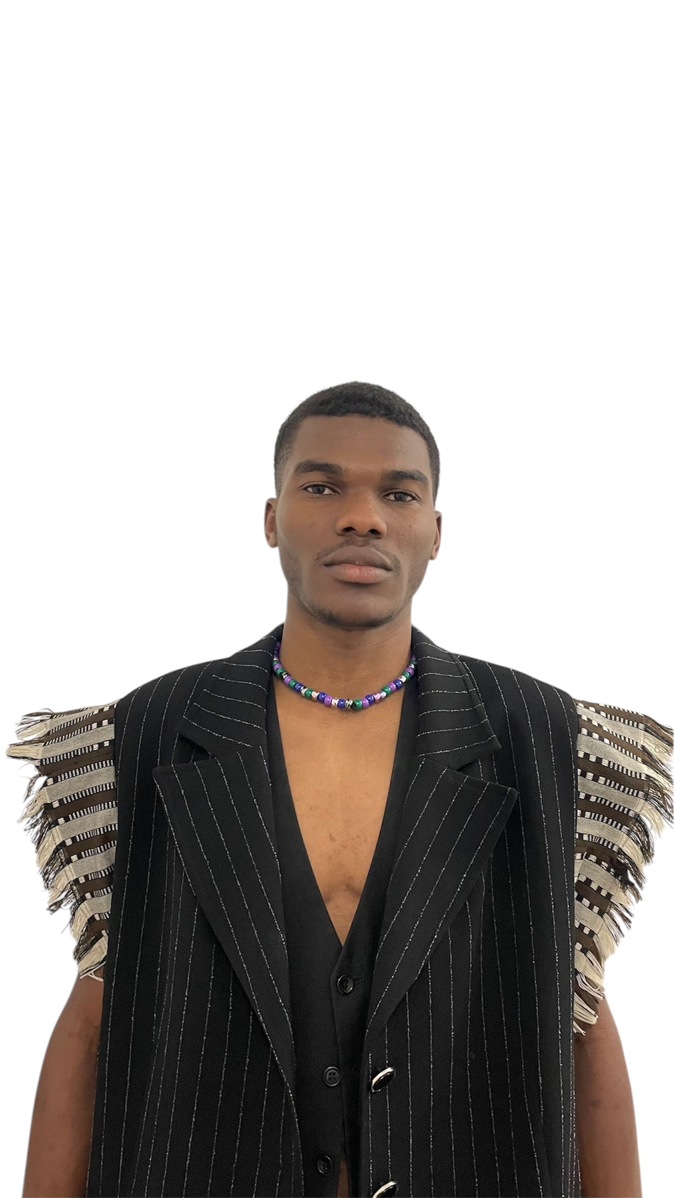 Veste brillante à épaulettes