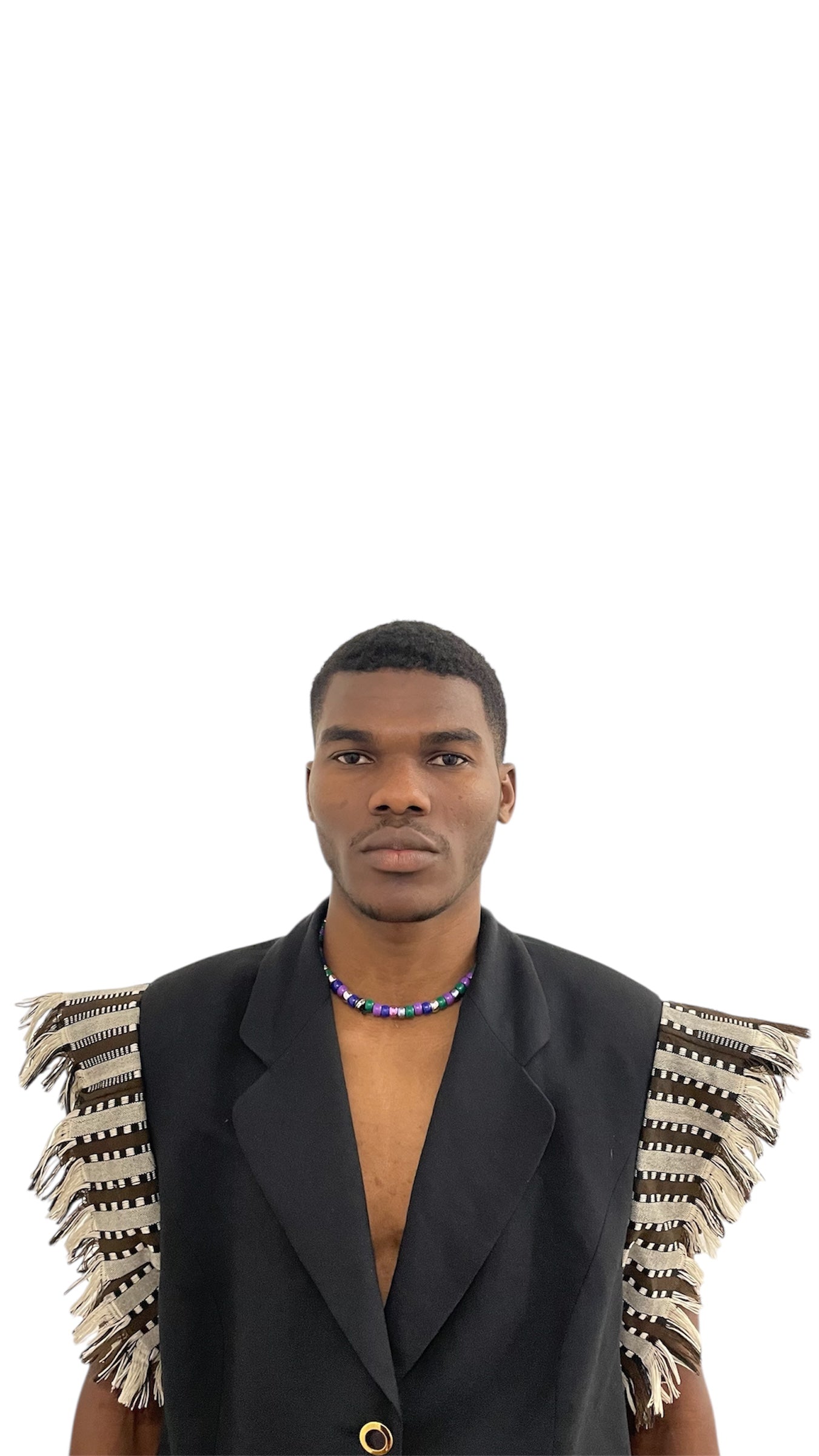 Veste noire à épaulettes