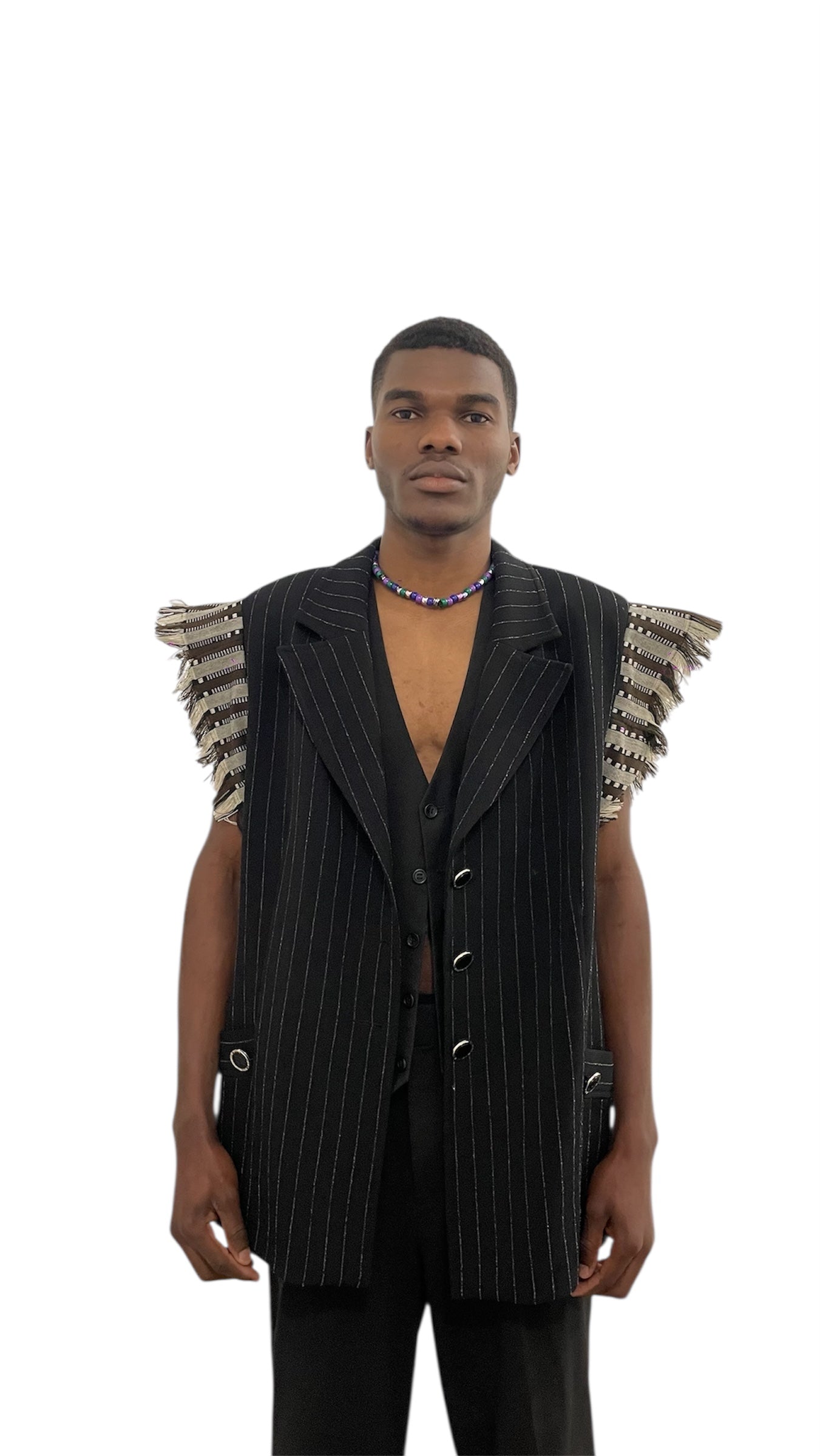 Veste brillante à épaulettes