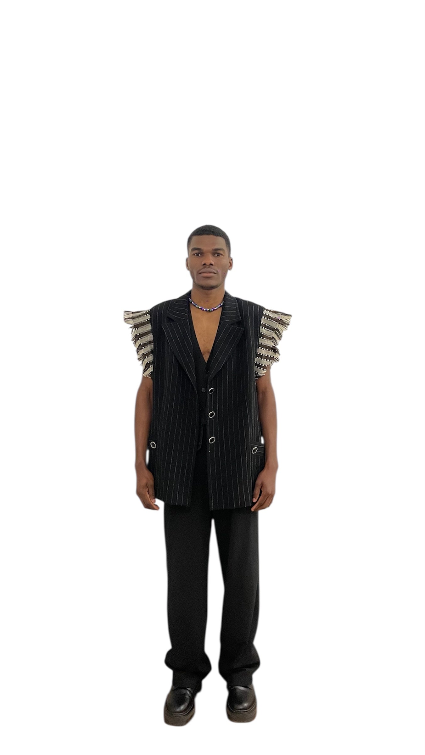 Veste brillante à épaulettes