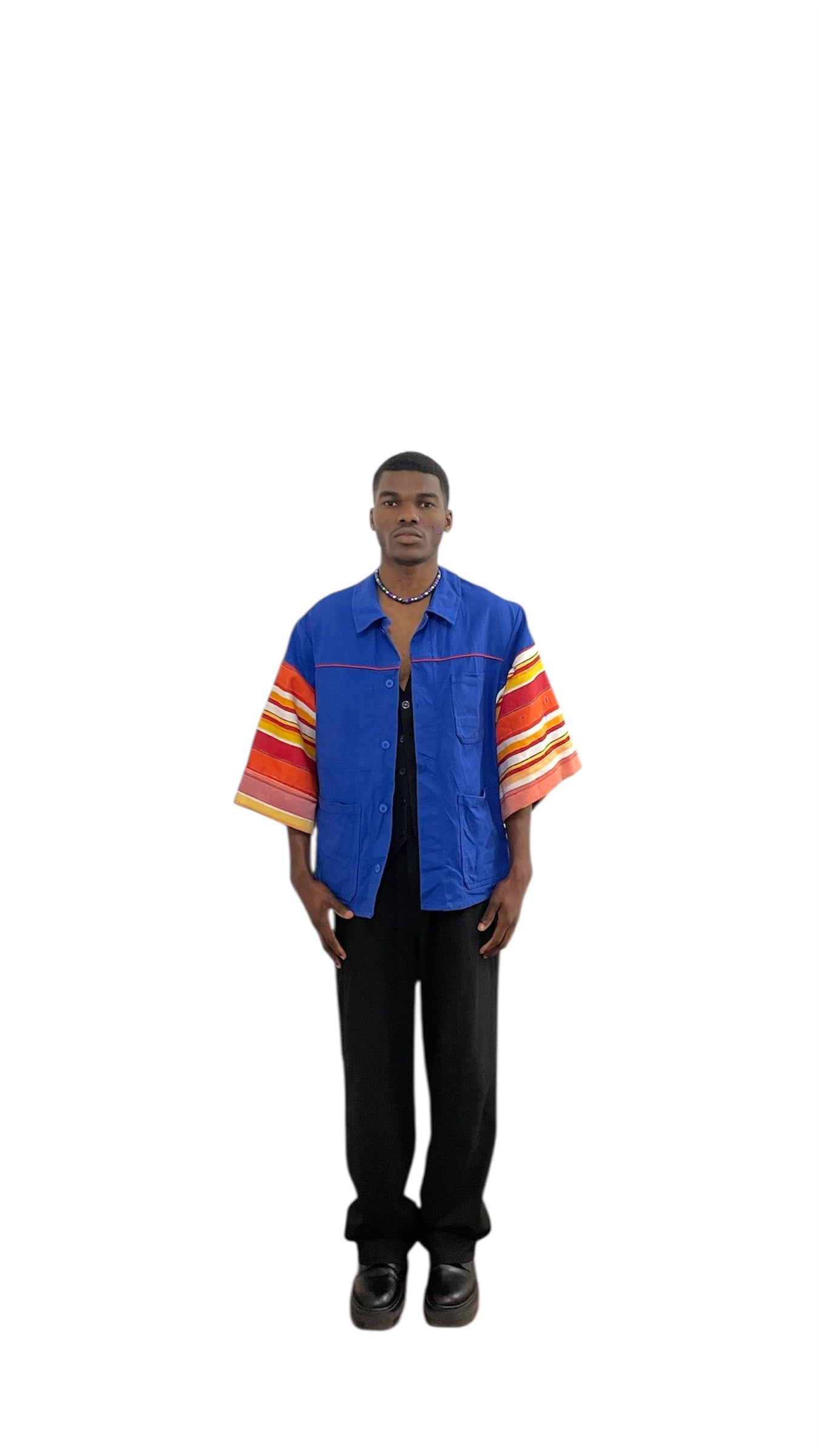 Veste kimono à rayures